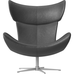 Lnestol + Skammel - Sort lder