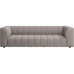 3 P sofa i sandfarvet stof