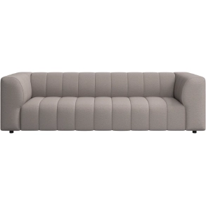 3 P sofa i sandfarvet stof