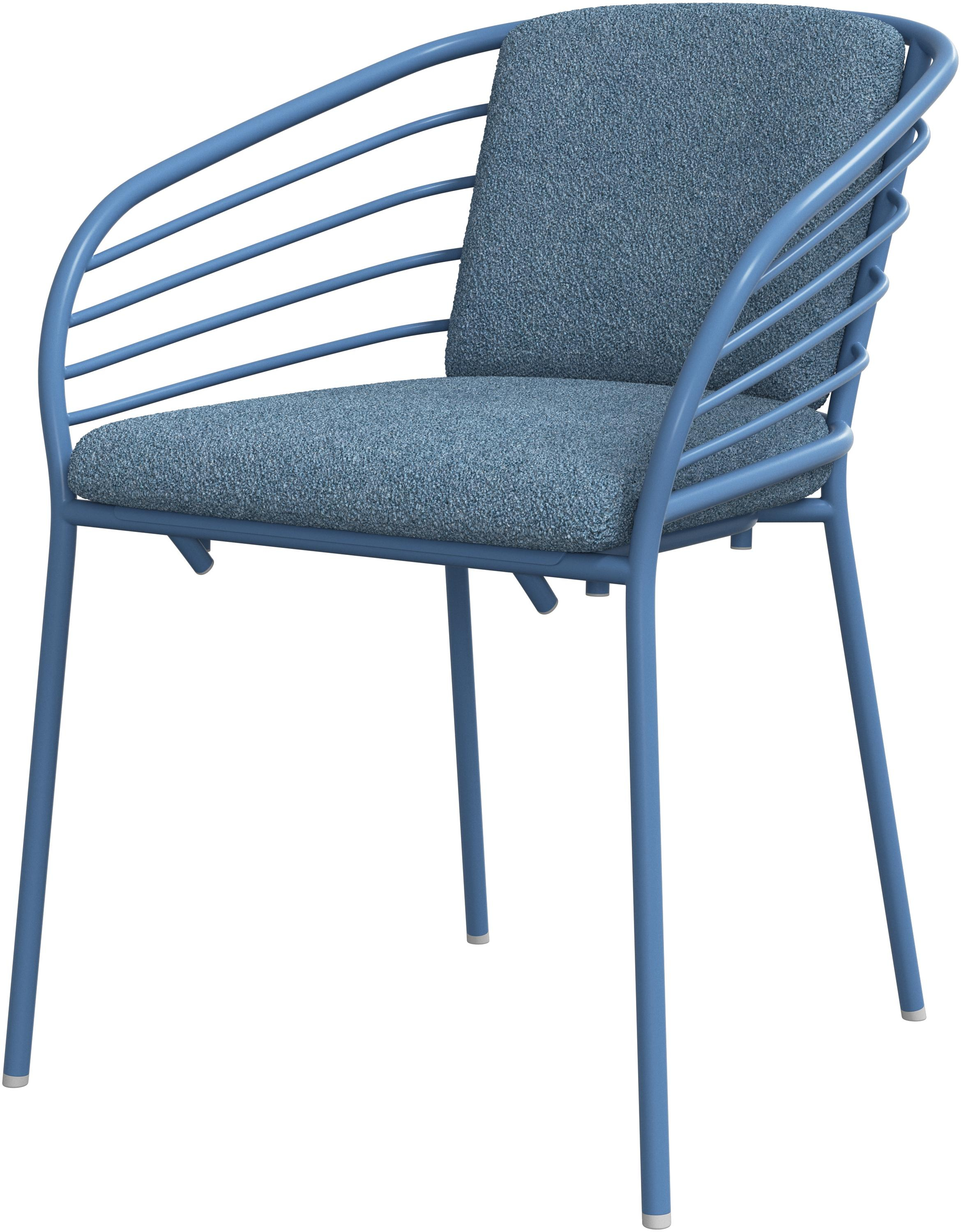 4 stk. spisestole udend�rs - bl� med hynder