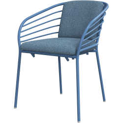 4 stk. spisestole udend�rs - bl� med hynder