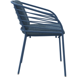 4 stk. spisestole udend�rs - bl� med hynder