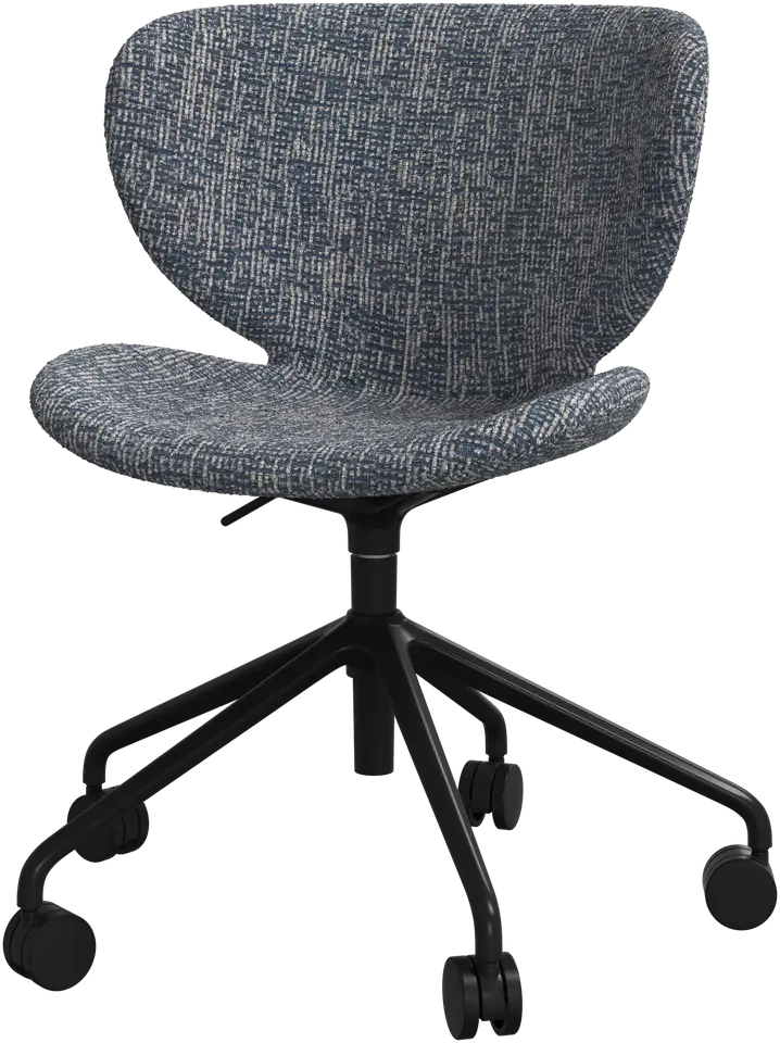 Kontorstol i bl�/gr� stof