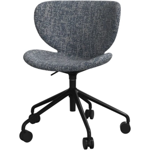 Kontorstol i bl�/gr� stof