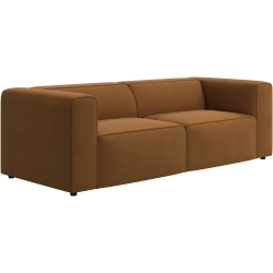 2,5 P sofa i sennepsgult stof