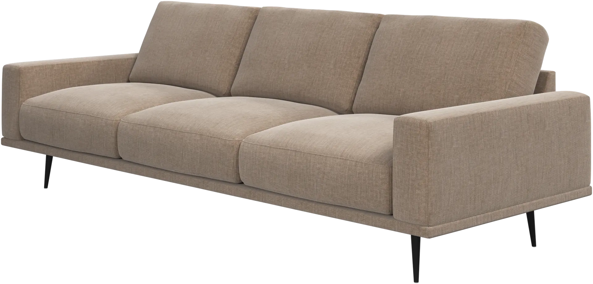 3 Personers sofa i sandfarvet stof