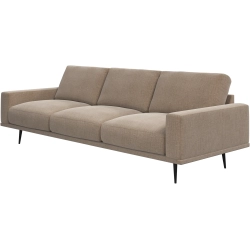 3 Personers sofa i sandfarvet stof