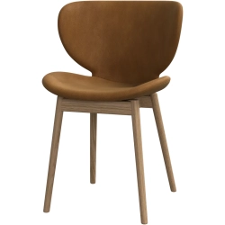 6 stk. spisestole i lys brunt l�der