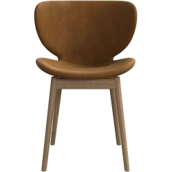 6 stk. spisestole i lys brunt l�der