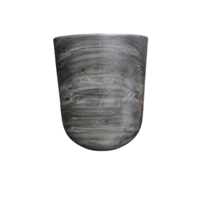 Vase - Sort / gr� marmor sten