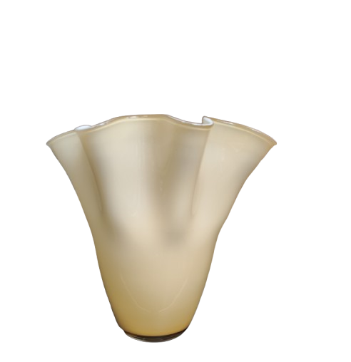 Glas vase - Creme