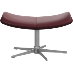 L�nestol + skammel i bordeaux l�der