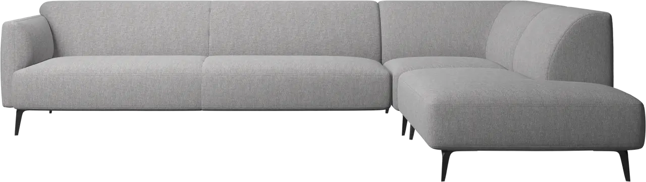 Hj�rnesofa i gr� stof