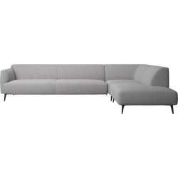 Hj�rnesofa i gr� stof