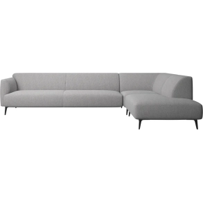 Hj�rnesofa i gr� stof