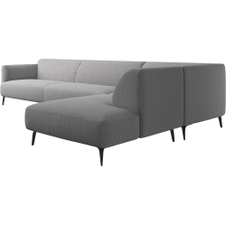 Hj�rnesofa i gr� stof