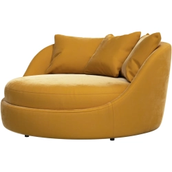 Loungestol i gult stof