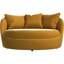 Loungestol i gult stof