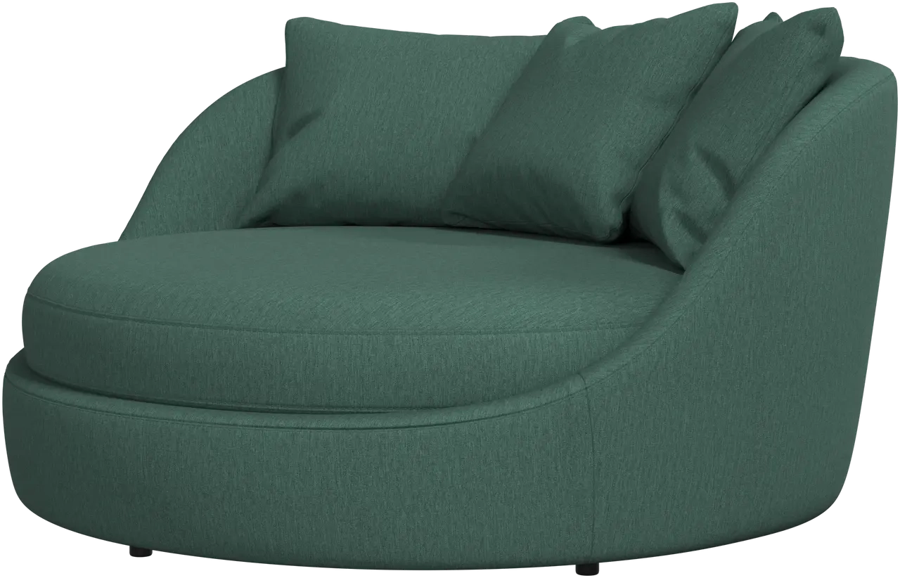 Loungestol i gr�nt stof