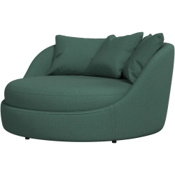 Loungestol i gr�nt stof