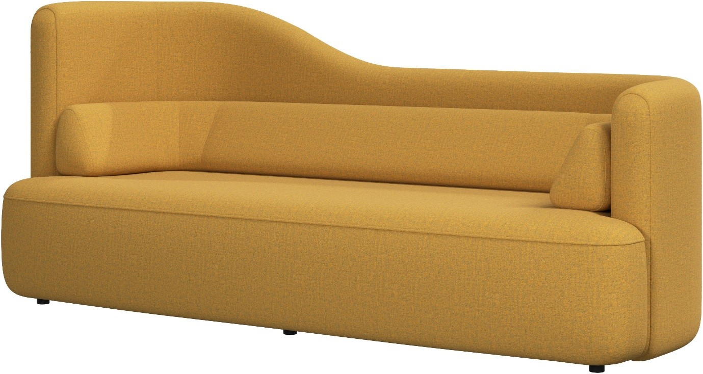 2 P Sofa i gult velour