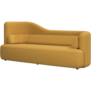 2 P Sofa i gult velour