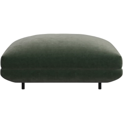 Hj�rnesofa + puf i gr�nt stof