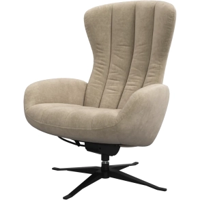 L�nestol i beige stof