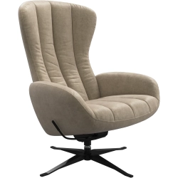 L�nestol i beige stof