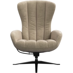 L�nestol i beige stof