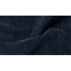 L�nestol + skammel i m�rke bl� stof