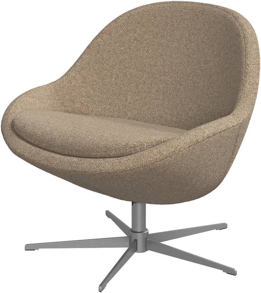 2 stk. l�nestole i beige/brun stof