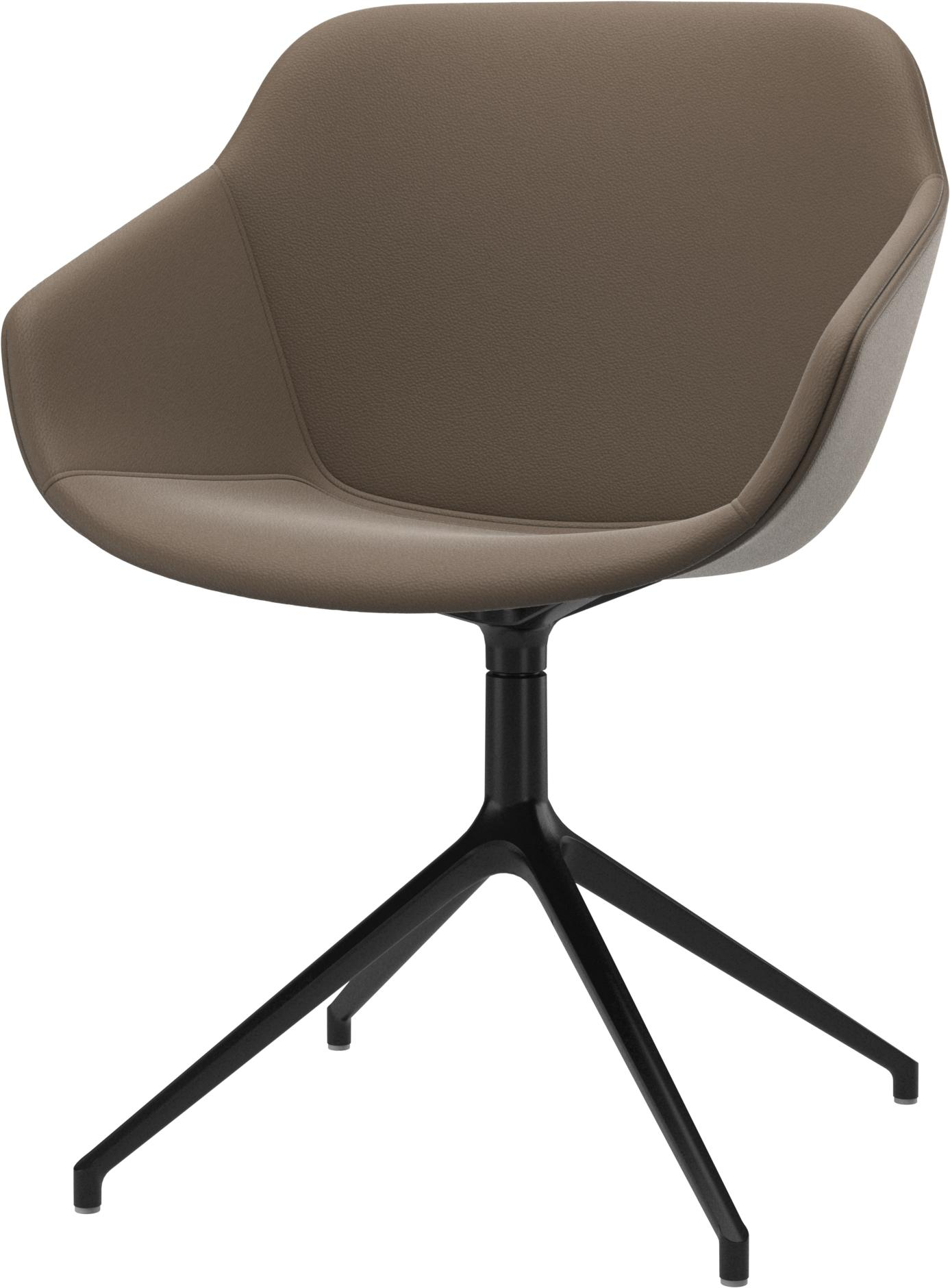 6 stk. spisestole i gr� l�der