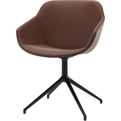 6 stk. spisestole i brun l�der