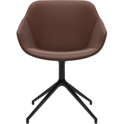 6 stk. spisestole i brun l�der