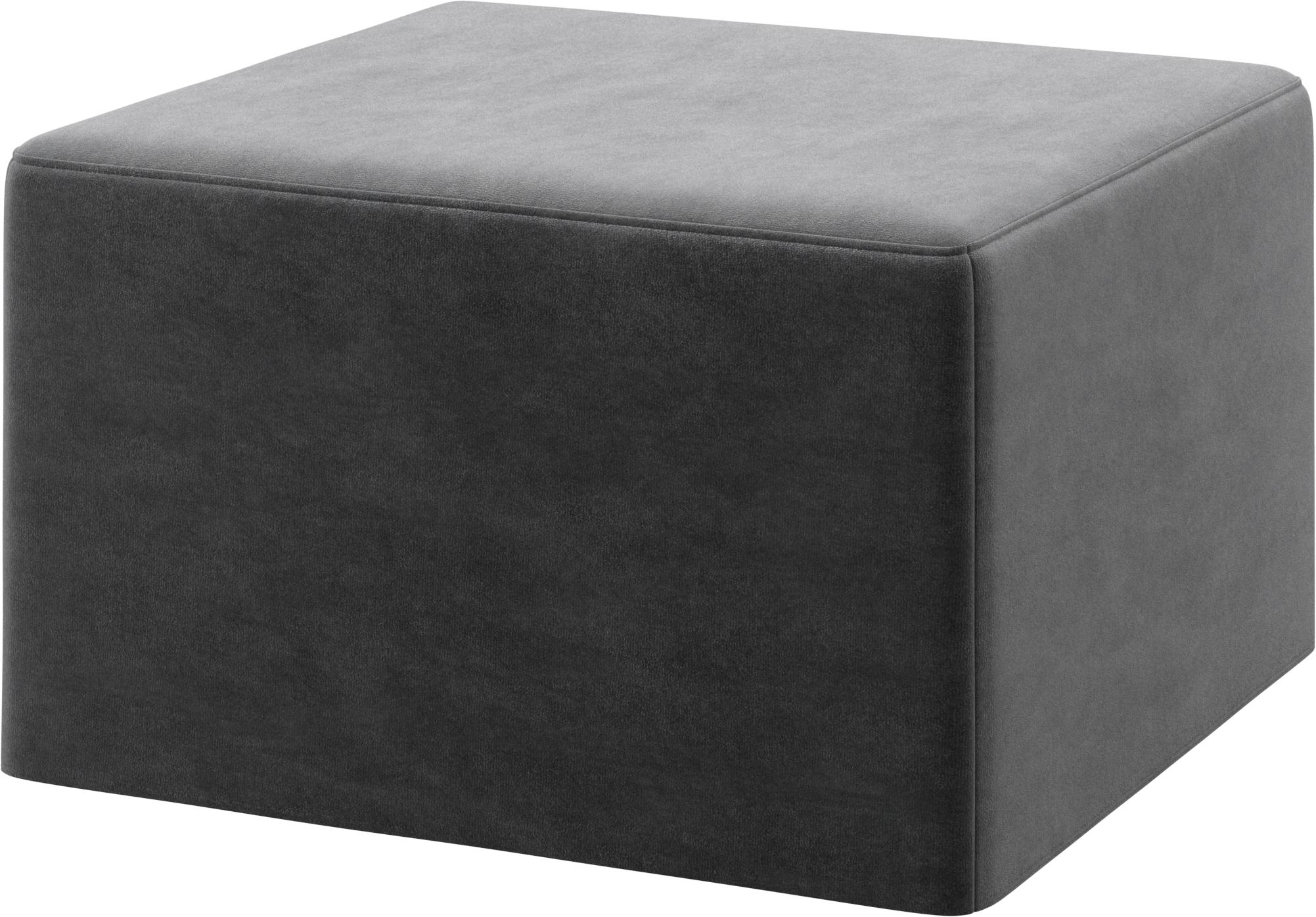 Puf med sovefunktion i gr� velour