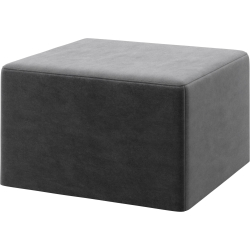 Puf med sovefunktion i gr� velour