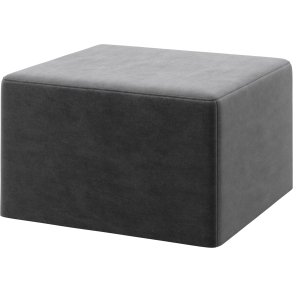 Puf med sovefunktion i gr� velour