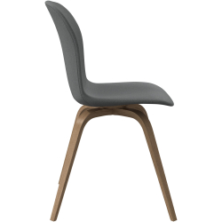 6 spisestole i gr�t stof med egeben