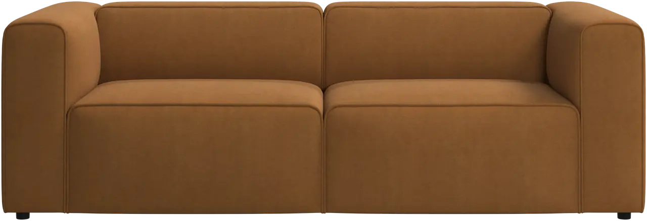 2,5 P sofa i sennepsgult stof