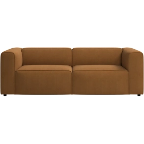 2,5 P sofa i sennepsgult stof