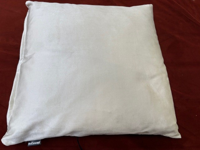 Pude lys beige velour