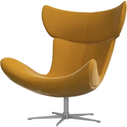 L�nestol + skammel i gul stof