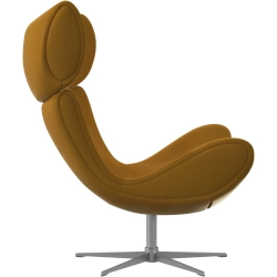 L�nestol + skammel i gul stof