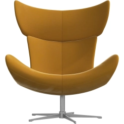 L�nestol + skammel i gul stof