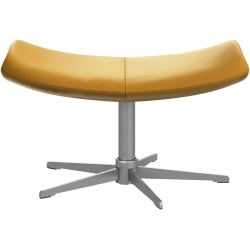 L�nestol + skammel i gul stof