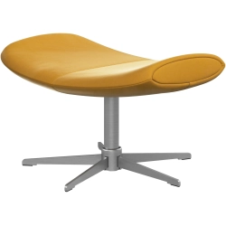 L�nestol + skammel i gul stof