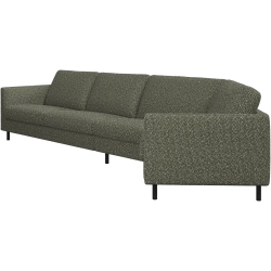 Hj�rnesofa i gr�n stof