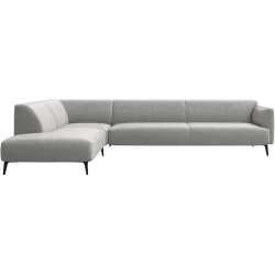 Hj�rnesofa i beige stof