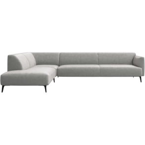 Hj�rnesofa i beige stof